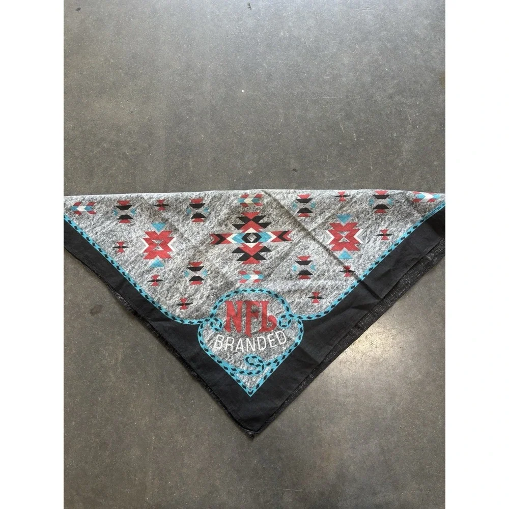 Vintage 90's Los Angeles LA Oakland Raiders NFL Aztec Bandana Handkerchief